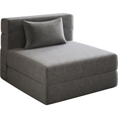 Luoxiao Sleeper Sofa Bed Memory Foam Futon Sofa Bed Convertible Chair Bed Sleeper Couch Bed Floor Sofa Modern Linen Fabric Removable Cover for Living Room / Apartment / Loft