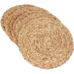 ‎Forrec Set Mit 4 Runden Gewebten Tischsets, Gewebten Tischsets, Hitzebeständigen, Rutschfesten, Handgefertigten Tischsets 37CM ​​/ 14,56 Zoll