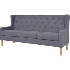 Musevane 3 Seater Sofa Fabric Grey