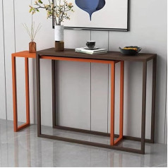 Nizame Retractable Console Table Iron Table Top Sofa Table 2 Tier Shelf Furniture for Entrance Area Accent Table for Living Room Hallway (Colour: Style 4)