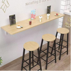 Klappbarer Wandtisch, klappbar, massives Regal, Massivholz-Wandtisch, Laptop-Schreibtisch, faltbar, platzsparend, geeignet für Esszimmer, Keller, Schreibarbeitsplatz, Waschküche, Teetisch, B