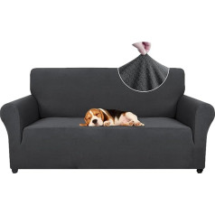 ‎Ystyle Ystyle Sofa Cover 2 Seater with Armrest, Stretch Sofa Cover Non-Slip, Modern Sofa Cover for Dogs Pets, Breathable Couch Cover with Elastic Bottom, Grey