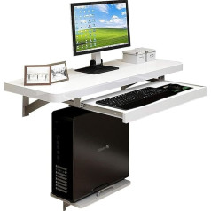 OYYMTE Laptop-Ständer for Schreibtisch, Wandtisch, einfacher Bürotisch mit einem Host-Tablett, Tragfähigkeit 50 kg