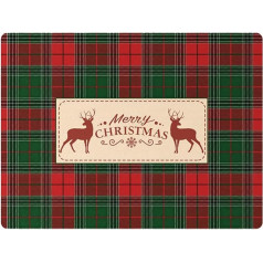 Sovorm Christmas Placemats, PVC Leather Placemats, Wipe Clean, Easy to Clean for Dining Table in Christmas Kitchen Indoor and Outdoor Use (Color : Style B, Size : Set of 6)