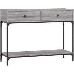 Coavain Console Table for Living Room 100 x 34.5 x 75 cm Stylish Hallway Table Room Side Table Ensures Robustness Stability Entrance Table Providing Sufficient Storage Space Grey Sonoma