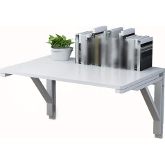 Lqssa Wandmontiertes Falttisch, Weiße Holzklapperschreibtisch, Zum Essen, Lernen, Schlafzimmer, Badezimmer, Balkon/100 * 50Cm/39 * 20In