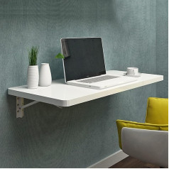 Weißer, an der Wand montierter Schreibtisch, Klapptisch, Computerarbeitsplatz, schwebender Küchen-Esstisch, platzsparend, für Zuhause, Büro, Schlafzimmer, zum Aufhängen, Klapptisch, kompakt,