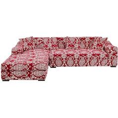 FKYUH Sofa Throws L Shape 1/2/3/4 Seater Sofa Cover Elastic Stretch Non-Slip Sofa Cover Living Room Couch Protector Couch Cover Corner Sofa Protective Cover Sofa for Dogs Pets W L Shape 1 Seater + 4 Seater