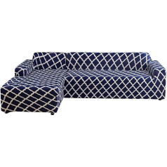 ‎Jianyana Jian Ya NA L Shape Stretch Sofa Covers, Polyester Spandex Fabric Slip Cover, 2-Piece Polyester Fabric Stretch Slipcovers + 2 Cushion Covers, for Modern Cut Sofa