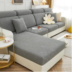 ‎Topchances TOPCHANCES Sofa Seat Cushion Cover – Universal Stretch Sofa Protective Covers, Couch Seat Cover, L-Shape, Soft Sofa Seat Cover, Couch Chaise Covers, Sofa Cushion Protector Covers (Grey Cookie)