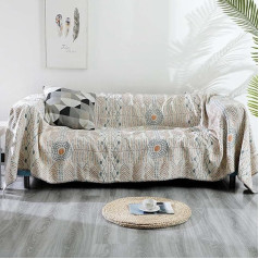 YUR Reversible Sofa Throw Blanket Bohemian Sofa Slipcover Soft Cotton Sofa Covers King Size Furniture Couch Protector for Armchair Loveseat 4 Seater Sofa 200x230cm