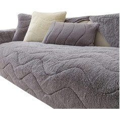 Uyeoco Velvet Sofa Cover 1 2 3 4-Seater Velvet Sofa Cover Sofa Corner Sofa Non-Slip Sofa Throw Plain L Shape Sofa Throw Pets Dog Couch Cover Sofa Protector Cushion (Colour: H, Size: 110 x 240 cm1 piece)