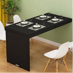 Durags Klappbarer Esstisch, an der Wand montierter, zusammenklappbarer Wandtisch für kleine Räume, Home-Office-Schreibtisch, Moderne Einfachheit, Computertisch, platzsparend (Farbe: Schwarz + Schwa