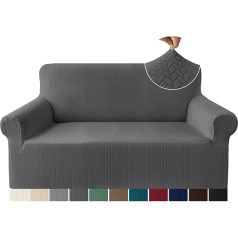 ‎Granbest Granbest Wheatear Jacquard Sofa Cover (2 Seater, Grey)