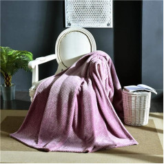 Zjxsneh Super Soft Popcorn Textured Throws Blanket Sofa Bed Warm Large Settee Light Purple 200 x 360 cm Blanket