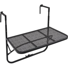 Folding Wall Table, Folding Wall Table, Wall Mounted, Adjustable Hanging Folding Table with Balcony Railing, Multifunctional Desk with Floating Shelves, Balcony Bathroom