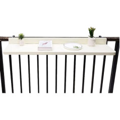 Klappbarer Hängetisch für den Innen- und Außenbereich, Verstellbarer Balkongeländertisch für Terrasse, Garten, Deck, wetterbeständig, Höhe der porösen Position ist verstellbar