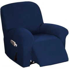 ‎Fiacvrs Fiacvrs 4 Pieces Stretchy Deck Chair Covers, Deck Chair Covers, Couch Cover, Stretch Sofa Slipcover, Furniture Protector Cover, Sofa Slipcover for Deck Chair, Navy Blue