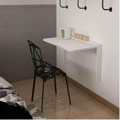 Siocnieqae Wall-Mounted Folding Table Kitchen Dining Table Wall Mounted Drop Leaf Wall Folding Table with a Weight Capacity of 50 lbs, Easy to Clean, High-Quality Metal Stand