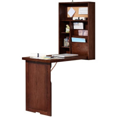 Agyh Folding Table Folding Solid Wood Computer Desk Wall Mounted