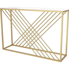 Wouy Laptopständer für Bett Goldene Konsolen-Tabelle, einfacher Wohnzimmer-Sofa-Tisch, Balkon-Aufbewahrungstabelle, Home-Dekoration Set, 2 Farben (Color : White)