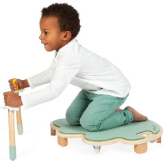 Janod - Sweet Cocoon Rollendes Blatt - Rollbrett aus FSC-Holz - Fördert den Gleichgewichtssinn - Geschicklichkeitsspiel für Kinder ab 4 Jahren, J04041