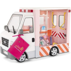 Our Generation - Ambulance with accessories - Accessories for 46cm dolls, ambulance with light and sound, medical accessories - from 3 years - 45331 BD37959Z Multicoloured