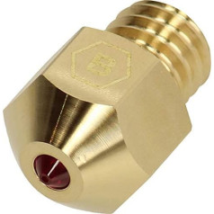 BROZZL High-End MK8 Ruby Nozzle 0.4 mm Diameter for Creality Ender 3, Ender 3 Pro, CR-10, CR-10S and Much More, 10104040, Diameter 0.4 mm