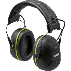 Uvex aXess one - aktiver Gehörschützer mit Bluetooth 5.2 Technologie - SNR 31 dB & IP54 Outdoor geeignet - schwarz, lime - one size