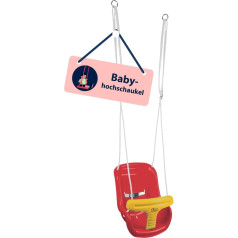 Hudora 72112 Baby Swing, High, 1, red