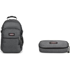 EASTPAK - TUTOR - Rucksack, 39 L, Black Denim (Grau) & OVAL Single - Federmäppchen, Black Denim (Grau)