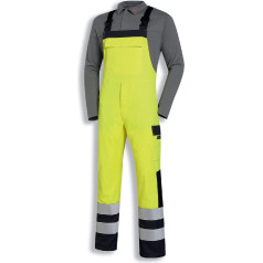 Uvex High-Vis 3623 Men's Work Trousers - Yellow Hi-Vis Dungarees