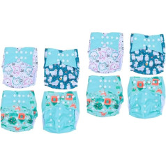 SAFIGLE Pack of 8 Washable Nappies Potty Training Underwear Reusable Baby Nappy Baby Underwear Training Pants for Toddlers Night Nappies Waterproof Nappy Nappy Pants Night