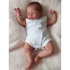Anyee 55 cm Reborn Baby Touch Soft Silicone Vinyl Lifelike Looks Like a Real 22 Inch Sleeping Newborn Baby Gift Sets for Girls