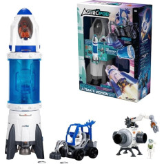 Silverlit 80341 Astropod Ultimate Rocket and Connection Pack - Universe and Space Theme - Building and Experiments - Ages 6+ - White and Blue