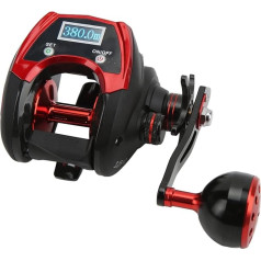 Baitcasting Reel with Digital Display, LCD Digital Display Baitcasting Reel 18+1BB 6.4: 1 Maximum Resistance 18kg Electric Fishing Reel with Counting