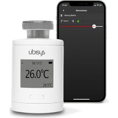 ubisys Zigbee Radiator Thermostat H1: Smart Wireless Heating Control for Retrofitting for Temperature Control via App - For More Convenience and Cost Savings. Easy DIY Installation