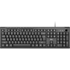 Rii Russian Keyboard, Wired Keyboard PC, Business Slim Keyboard with Cable for Mac/PC/Tablet/Windows/Android/Microsoft, Russian Keyboard