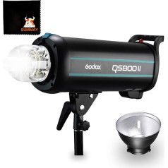 Godox QS400II Professional Studio Moonlight Strobe Flash Light 400 W GN65 with Modelling Studio Flash Light for Studio Photography Portrait