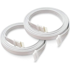 Light Solutions 1 m Extension Cable for Philips Hue Lightstrip V4 Lighting - LED Strip LED Lighting - Extension Extension Cable Power - White (Pack of 2)