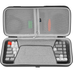 GEEKRIA 75% Keyboard Case, Hard Shell Travel Carrying Case for 84 Keys Wireless Portable Keyboard Compatible with Keychron K2, Logitech POP Keys Mechanical Keyboard