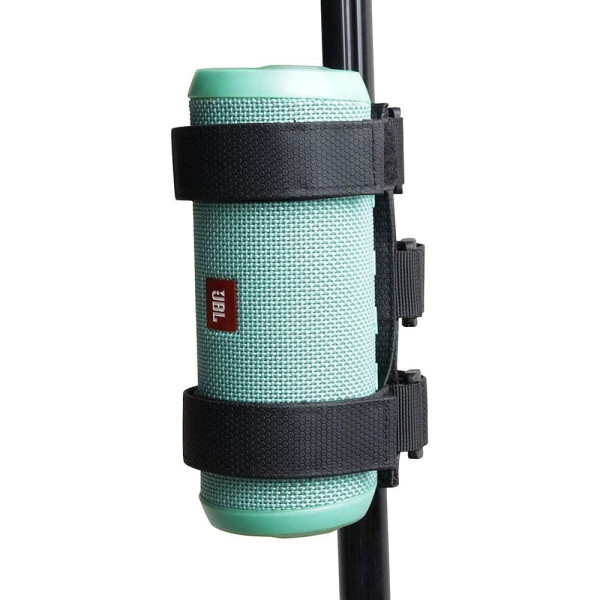 Hermitshell Bluetooth Speaker Mount for Golf Cart Accessories Railing Bike Adjustable Strap for JBL FLIP/OontZ Angle/Anchor/Doss/AOMAIS/Sony XB 22.31/Bose Most Speaker (S)