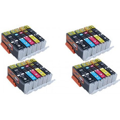 84013-Start - Pack of 20 Compatible with Canon PGI-550XL CLI-551XL Ink Cartridges High Capacity for Canon PIXMA MG5450 MG5550 MG5650 MG6350 MG6450 MG6650 IX6850 MG7150 MX725 IP725 500 MX9925 Printer