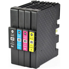 Bergsan 4 Printer Cartridges Compatible with Ricoh Aficio GC-41 GC 41 XL for Ricoh Aficio SG2100N SG3100SNW SGK3100DN SG3110DN SG3110DNW SG3110SFNW SG3120BSFNW SG3120BSF SG7100DN