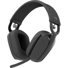 Logitech Zone Vibe 100 Lightweight Wireless Over-Ear Headphones with Noise Cancelling Microphone, Multipoint Bluetooth Headset, Works with Teams, Google Meet, Zoom, Mac/PC - Graphite