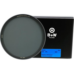 B+W Polarisationsfiter Circular - S03 Basic Line - 77 mm, MRC 16x, Grip Rotating Ring for Wide Angle to Telephoto Lens, BW1100754