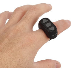 TikTok Bluetooth Remote Control Side Turner, 3 Buttons Camera Video Remote Control, App Side Turner Scrolling Ring for OS Android Harmony OS (Black)