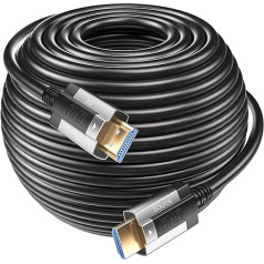 Siwket 8K HDMI Fibre Optic Cable 20M Optical HDMI 2.1 Cable 48Gbps Ultra High Speed 8K @ 60Hz 4K @ 120Hz Dynamic HDR eARC Dolby HDCP 2.2&2.3 for HDTV/Projector/Home Cinema/TV Box