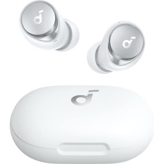 soundcore Anker Space A40 Wireless Headphones, Automatic Noise Cancelling up to 98%, 50h Playback, Hi-Res Sound, Comfortable Design, App Control, Bluetooth Headphones for Music Enjoyment (White)