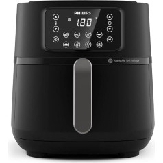 Philips Airfryer 5000 Series XXL, 7.2 L (1.4 kg), 16-in-1 Airfryer, WiFi Connected, 90% Less Fat with Rapid Air Technology, HomeID App (HD9285/90)